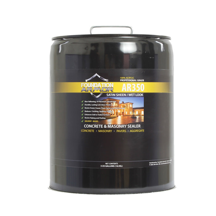 Foundation Armor 5 GAL Armor AR350 ProGrade Solvent Based Acrylic Wet